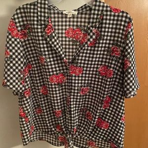 Vintage style rose blouse